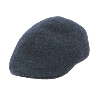 Rounded Cap with Ear Flaps Brighton Wool Anthracite - Crambes Reference: 7063 | Chapellerie Traclet