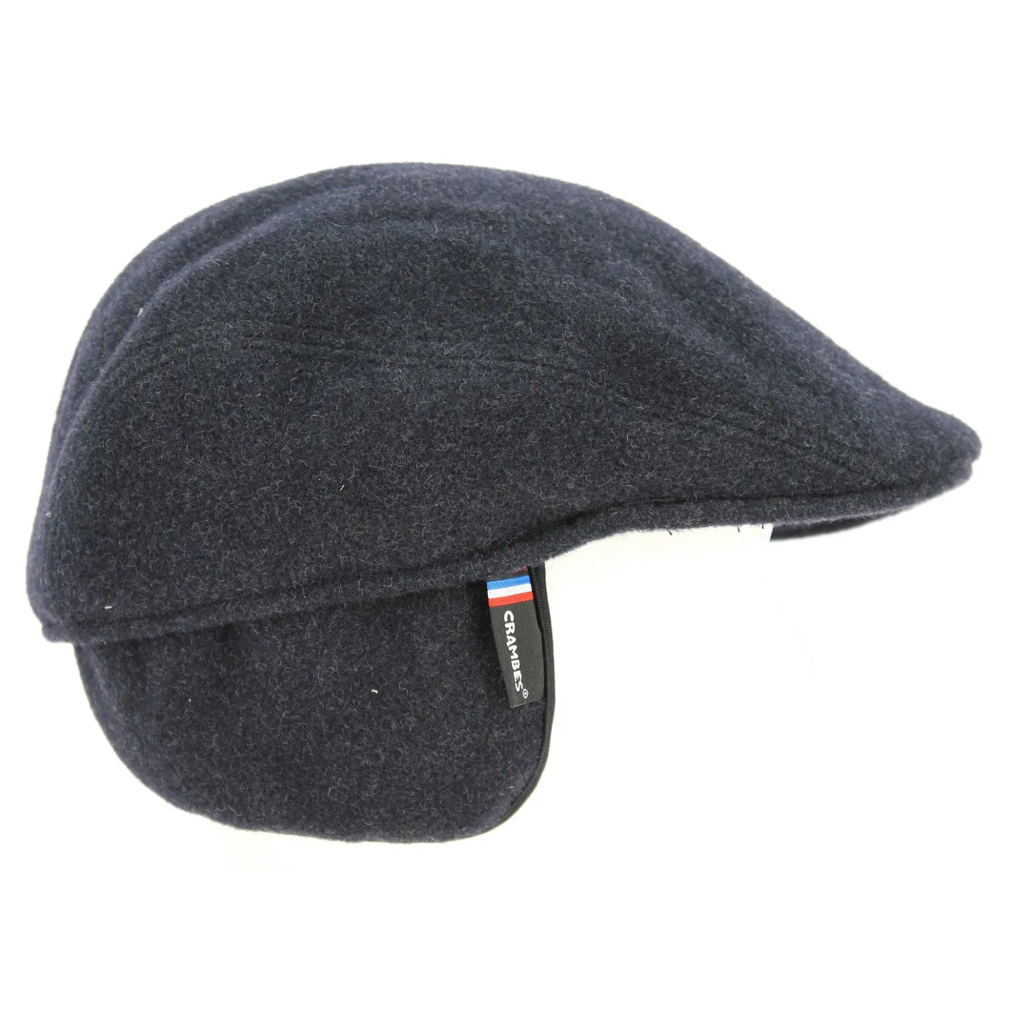 Rounded Cap with Ear Flaps Brighton Wool Anthracite - Crambes Reference: 7063 | Chapellerie Traclet