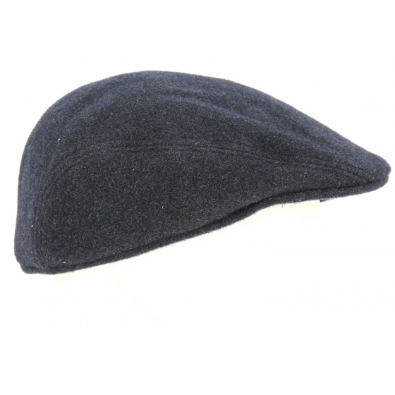 Rounded Cap with Ear Flaps Brighton Wool Anthracite - Crambes Rounded Cap with Ear Flaps Brighton Wool Anthracite - Crambes