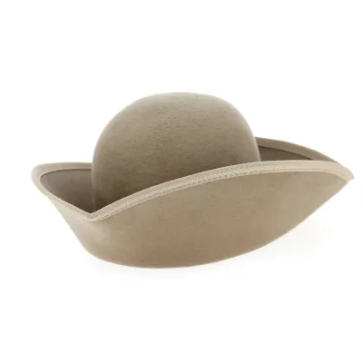 Grand Tricorne Feutre Laine Beige- Traclet  Reference : 9874 | Chapellerie Traclet