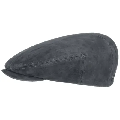 Casquette Plate Cuir Gris Foncé - Stetson Reference : 1874 | Chapellerie Traclet