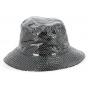 Amenie Polka Dot Rain Hat in Black - Traclet