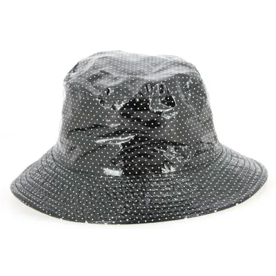 Chapeau de Pluie Amenie Noir à Pois- Traclet Reference : 9879 | Chapellerie Traclet