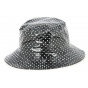Amenie Polka Dot Rain Hat in Black - Traclet
