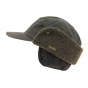 Timber Oiled Cotton Brown UPF50+ Earflap Cap - Hatland
