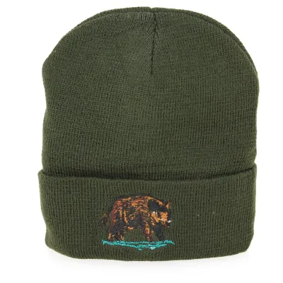 Hunting Beanie with Wild Boar Embroidery - Traclet  Reference: 3087 | Traclet Hat Shop