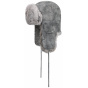 Grey Leather & Rabbit Fur Bomber Ushanka - Stetson