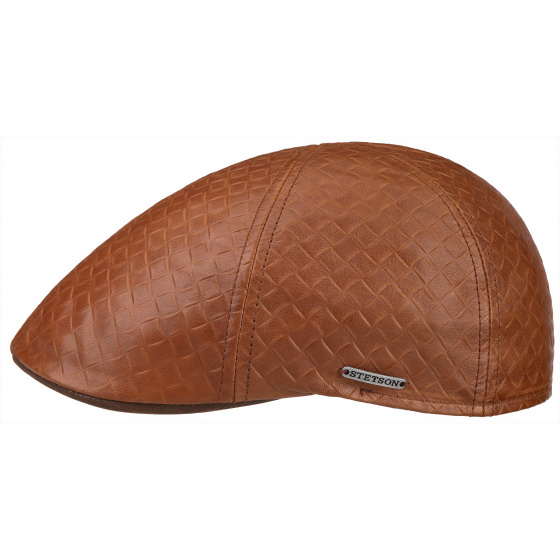 Duckbill Texas Embossed Leather Brown Cap - Stetson