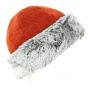 Nayeli Brick & Taupe Faux Fur Beanie - Traclet