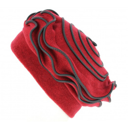 Women's Red Najac Polar Fleece Beanie - Traclet