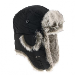 Buck Kids Waterproof Black Faux Fur Ushanka - Herman