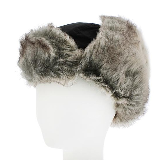Buck Kids Waterproof Black Faux Fur Ushanka - Herman