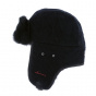 Black Faux Fur Velvet Buck Ushanka - Herman