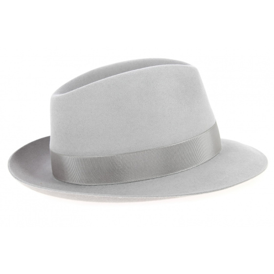 Light Grey Bogarte Fedora Hat - Flechet