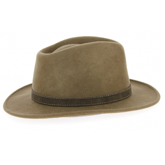 Nalzen Traveller Hat in Beige Wool Felt - Traclet