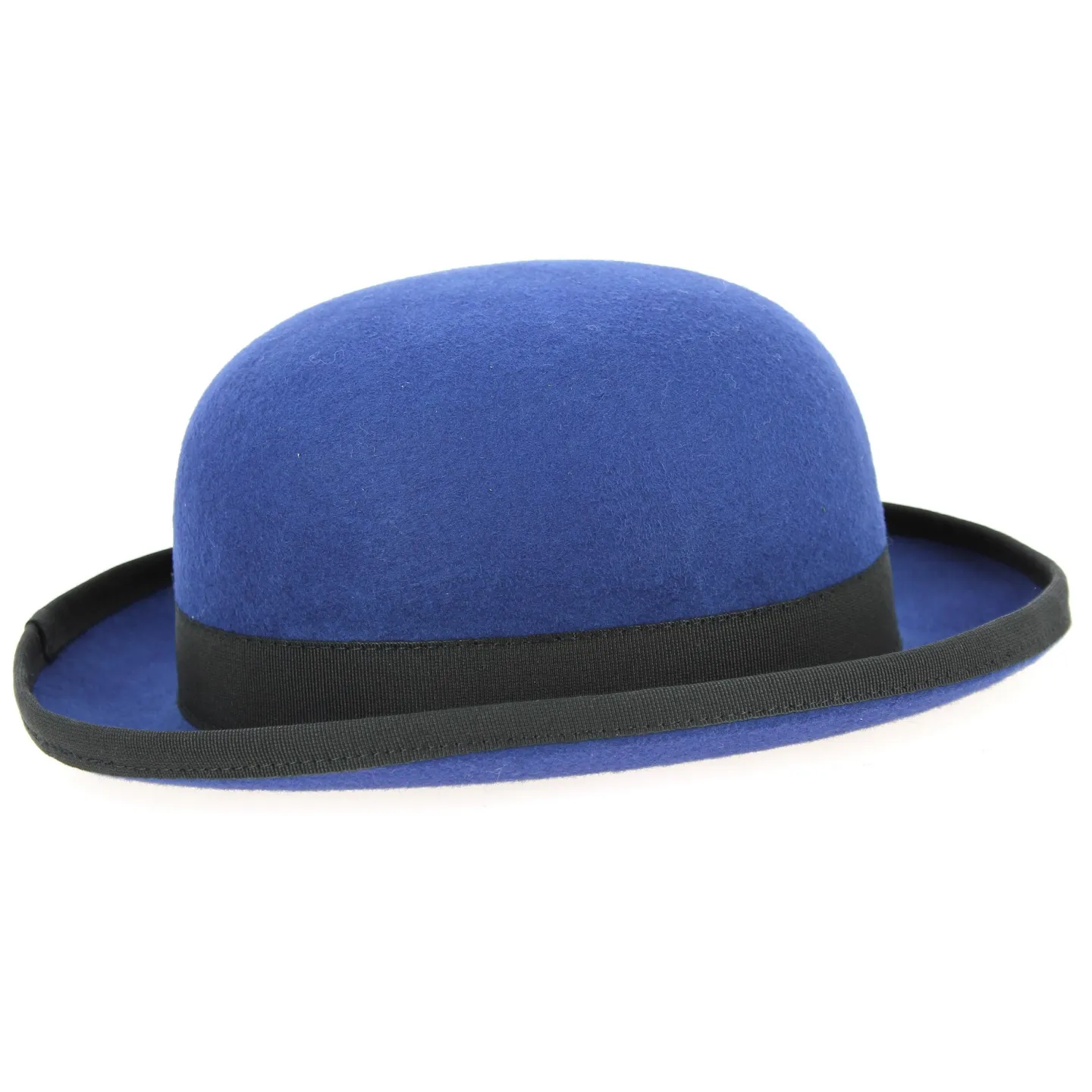 Chapeau Melon Steed Feutre Laine Bleu - Traclet Reference : 6730 | Chapellerie Traclet