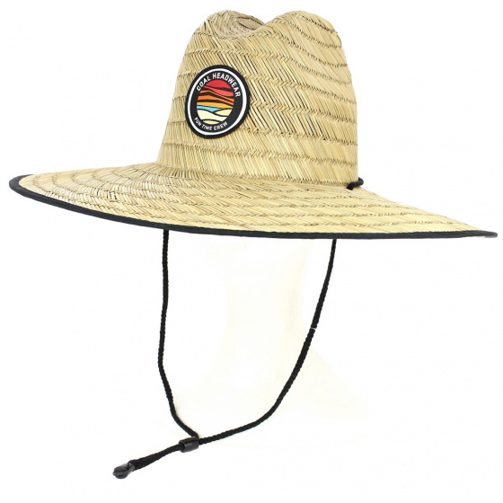 The Finn Wide Brim Traveler Hat Natural Straw - Coal