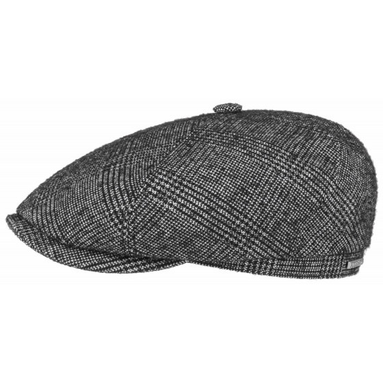 Black & White Glencheck Brooklyn Cap - Stetson