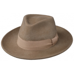 Chapeau Fedora Messine Feutre Laine Camel- Traclet