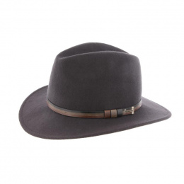 Anthracite Wool Felt Traveler Hat Mac Carthy - Herman