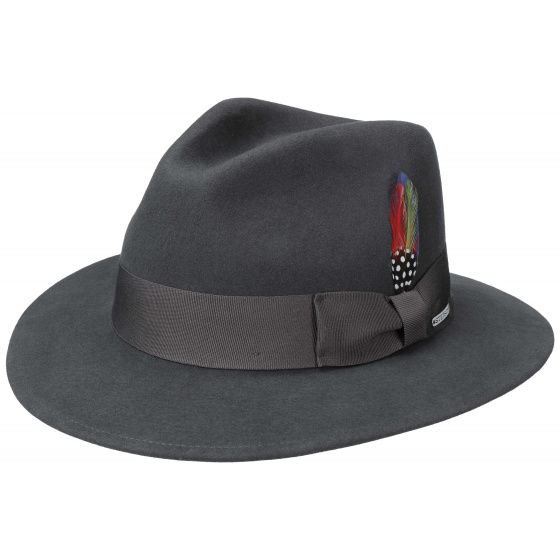 Traveller Vernard Anthracite Wool & Cashmere Hat - Stetson