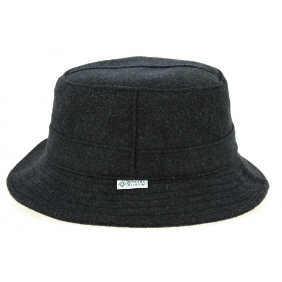 Outlast Ear Flap Bucket Hat Anthracite - Hatland Outlast Ear Flap Bucket Hat Anthracite - Hatland