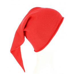 Long Red Cotton Chacarel Nightcap - Traclet