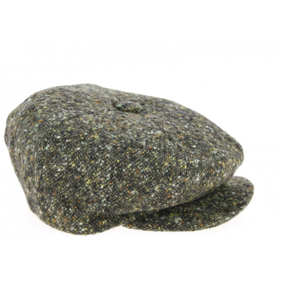 Khaki Wool Tweed Irish Cap - City Sport