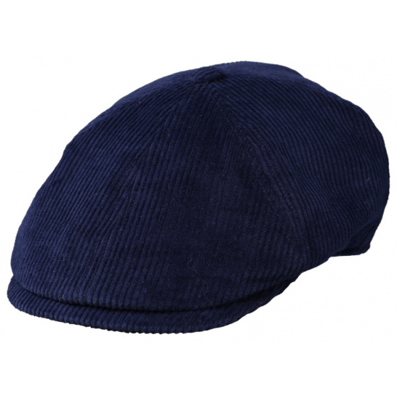 Navy Blue Corduroy Hatteras Cap - Traclet