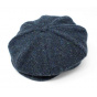 Irish Clonmel cap, mottled blue - Hanna Hats