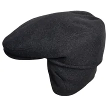 Casquette Plate Firenze Cache-Oreilles Anthracite- Traclet Reference : 9966 | Chapellerie Traclet