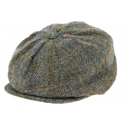 FLAVES FASHION Peaky Newsboy Blinders Hat Flat Cap Herringbone Tweed Wool Baker Boy Gatsby UK 2XL, Black 