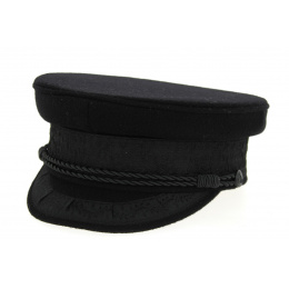 Prinz Heinrich Wool Sailor Cap Black - Traclet