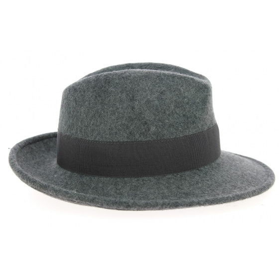 Gray Wool Felt Fedora Hat Vanador - Traclet