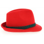 Erlangen Red Wool Felt Tyrolean Hat - Traclet