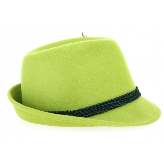 Saint Patrick Hat Wool Felt Lime Green - Traclet Saint Patrick Hat Wool Felt Lime Green - Traclet