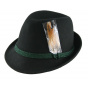 Black Wool Felt Tyrolean Hat Erlangen - Traclet