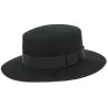 Canotier Peillon Feutre Laine Noir- Traclet  Reference : 9998 | Chapellerie Traclet