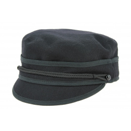 Isle of Beauty Black Wool Cap - Traclet