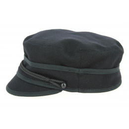 Isle of Beauty Black Wool Cap - Traclet