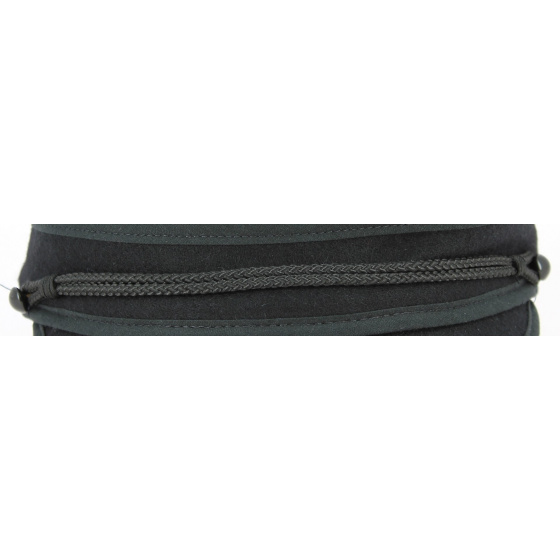 Ile de Beauté Black Wool Cap - Traclet