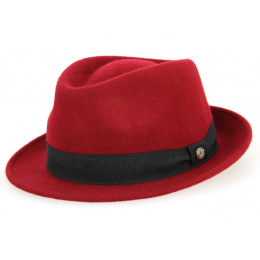 Chapeau Trilby Unity Feutre Laine Bordeaux- Traclet