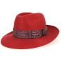 Borsalino Burgundy Fur Felt Fedora Hat