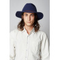Wesley Traveller Navy Blue Wool Felt Hat - Brixton