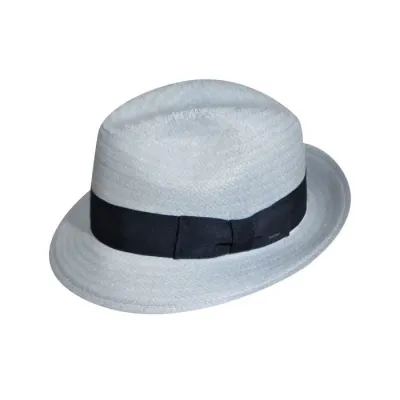 Chapeau Fedora Lando Paille Bleu- Bailey  Reference : 10015 | Chapellerie Traclet