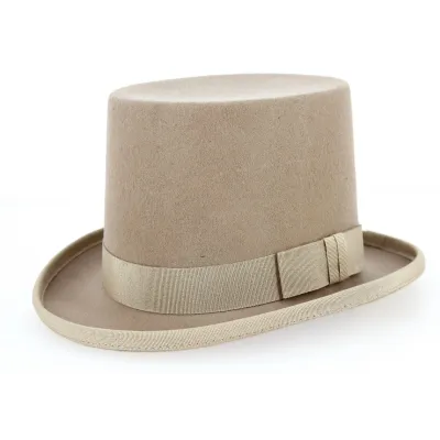 Chapeau Haut de Forme Feutre Laine Beige- Traclet Reference : 10016 | Chapellerie Traclet