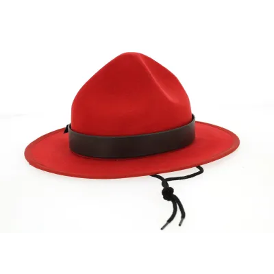 Chapeau Scout Feutre Laine Rouge - Traclet Reference : 6704 | Chapellerie Traclet