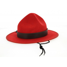 Red Wool Felt Scout Hat - Traclet