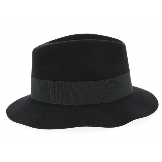 Black Wool Felt Fedora Hat Maxwell - Herman