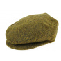 Agnières Flat Cap Wool Herringbone Mustard - Traclet